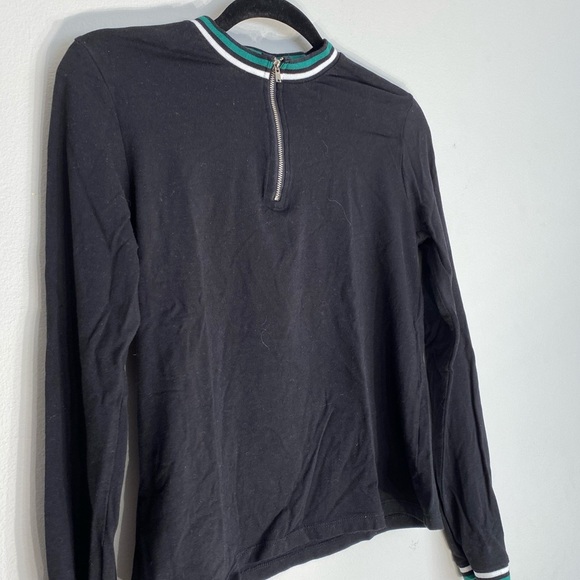 Black 1/2- Zip Sweatshirt EUC $88 - Picture 2 of 5